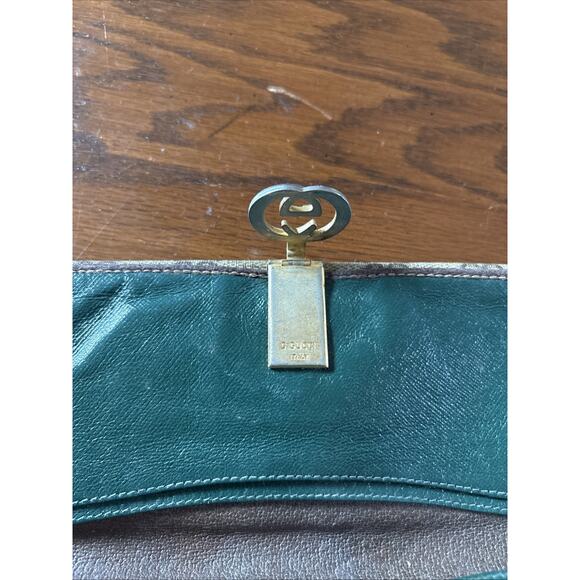 RARE Two Tone GG Logo Gucci Sherry Line Long Wallet 70s 80s - Picture 4 of 9